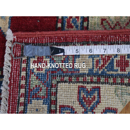 5'3"X7'1" Rich Red Afghan Special Kazak Hand Knotted Pure Wool Rug