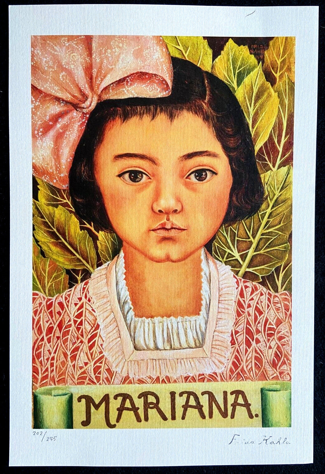 Frida Kahlo Lithograph 1986 Coa Numbered Hand Signed Limited