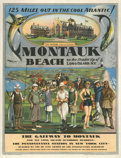 John Jr. Held Montauk Beach " Offset Lithograph