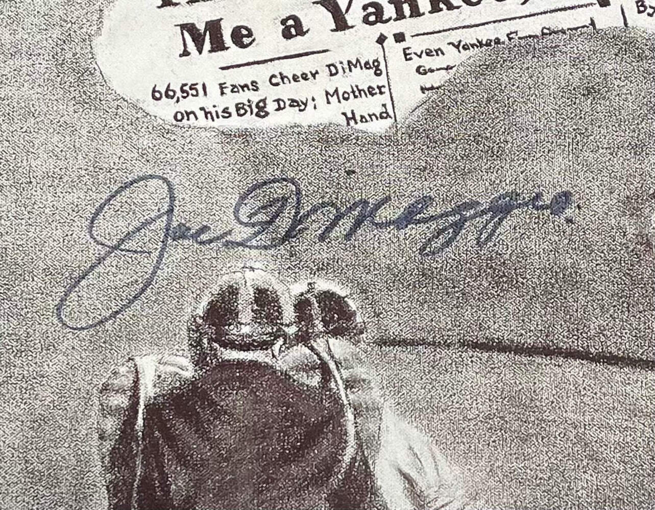 Joe Dimaggio Autographed Framed Poster (Jsa)