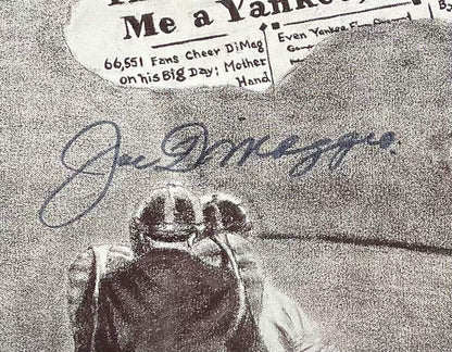 Joe Dimaggio Autographed Framed Poster (Jsa)