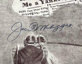 Joe Dimaggio Autographed Framed Poster (Jsa)