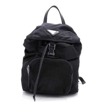 Prada Single Buckle Pocket Backpack Tessuto Small