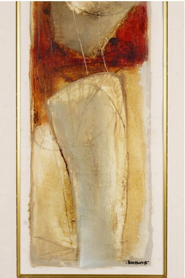 Emilija Pasagic (Canadian) Original Oil Painting Signed Framed Abstract Art