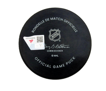 Auston Matthews Signed/Auto Maple Leafs Logo Hockey Game Puck Fanatics 199488