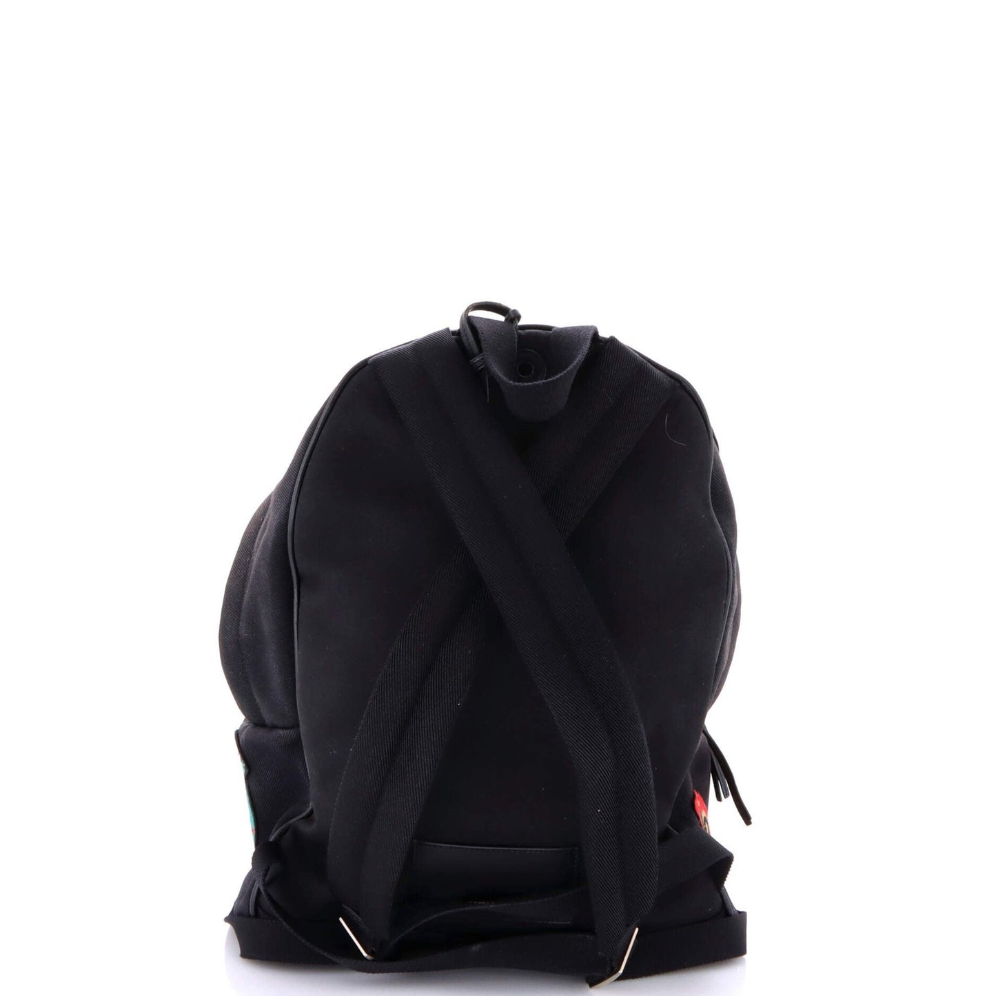 Saint Laurent City Backpack Patch Embellished Canvas Medium