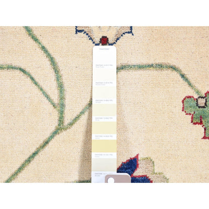 9'10"X14' Cream Color Hand Knotted Kazak Pure Wool Oriental Rug