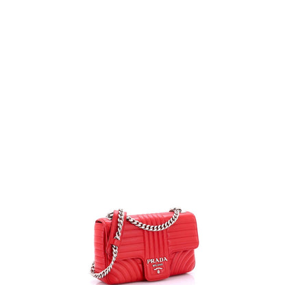 Prada Chain Flap Shoulder Bag Diagramme Quilted Leather Medium