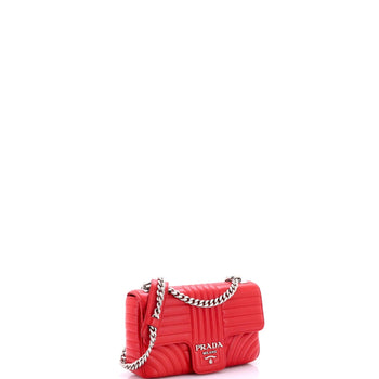 Prada Chain Flap Shoulder Bag Diagramme Quilted Leather Medium
