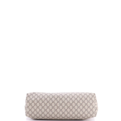 Gucci Plus Tote Gg Coated Canvas With Leather Large