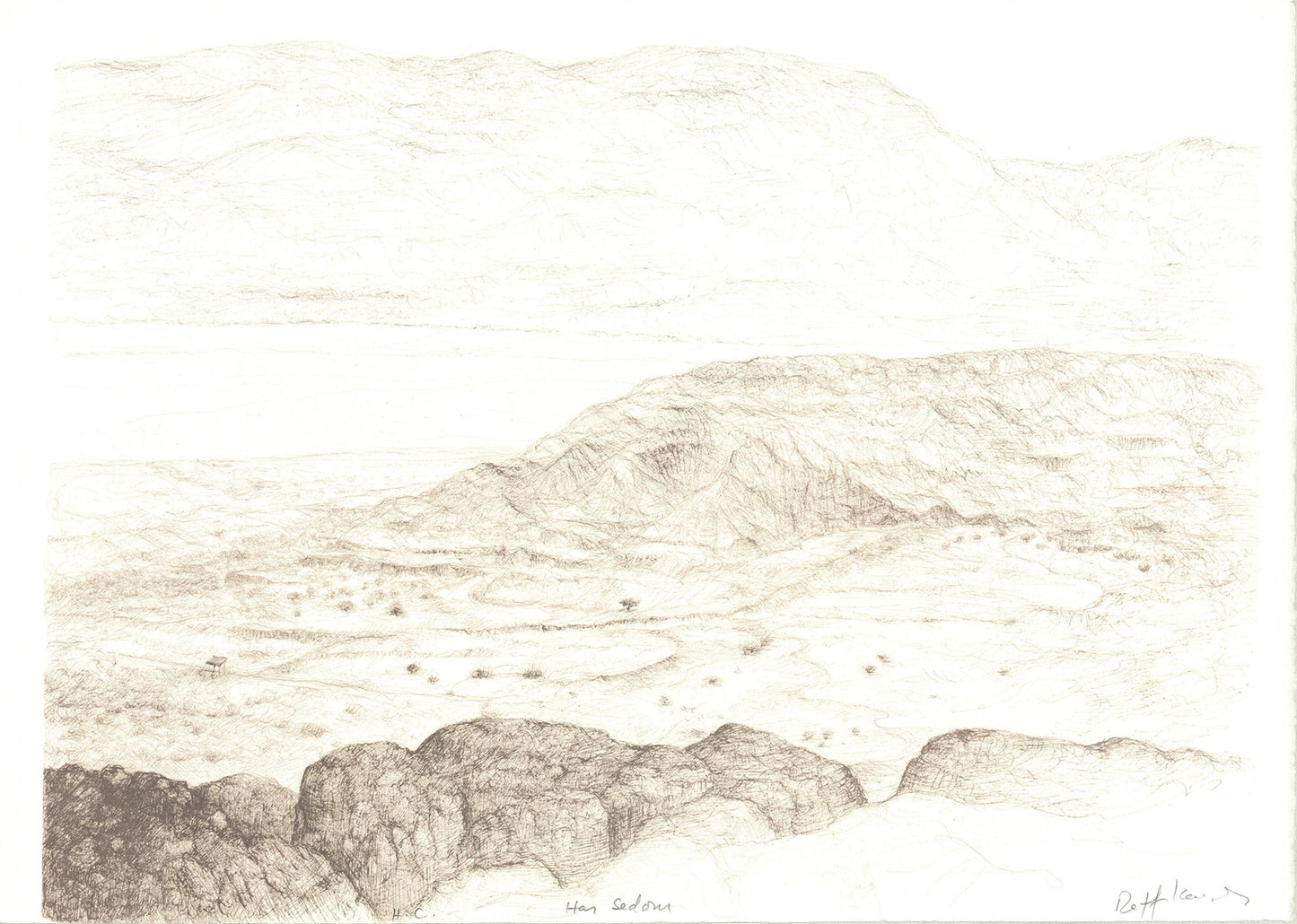 Raffi Kaiser Middle Earth I Signed " Lithograph