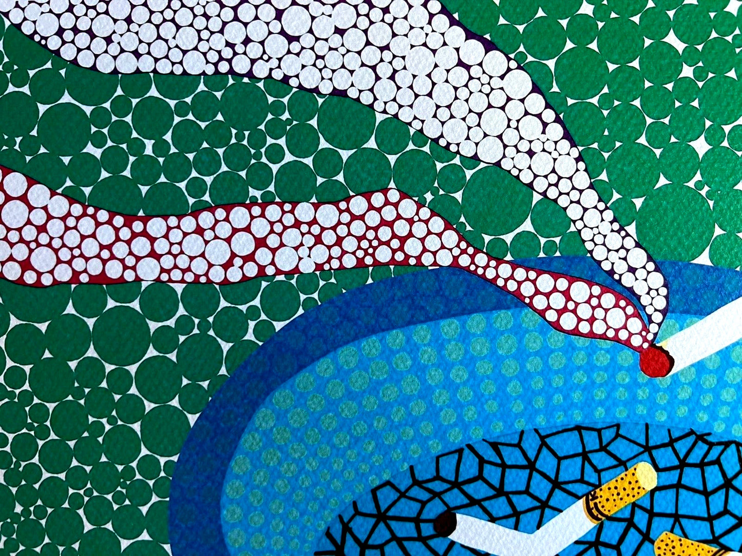 Yayoi Kusama Lithograph "Ashtray" Hand Numbered