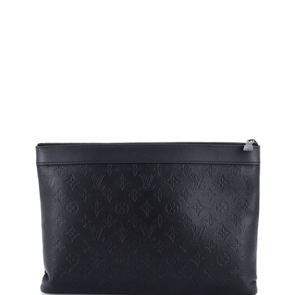 Louis Vuitton Discovery Pochette Monogram Shadow Leather Gm