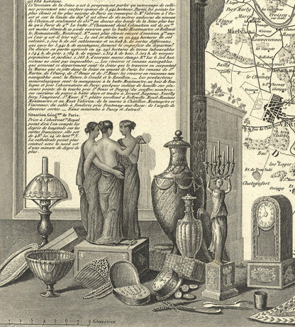 Victor Levasseur Department Of The Seine " Lithograph 1846 Other