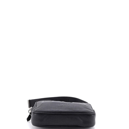 Fendi Logo Camera Bag Embossed Leather