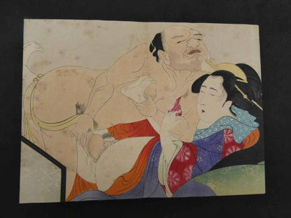 Meiji Taisho Shunga Plates Woodblock Print Japanese Kei no Tomo 12 Erotica