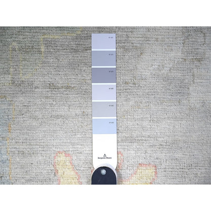 11'X18' Gray Angora Oushak Colors Wool Hand Knotted Oversized Rug