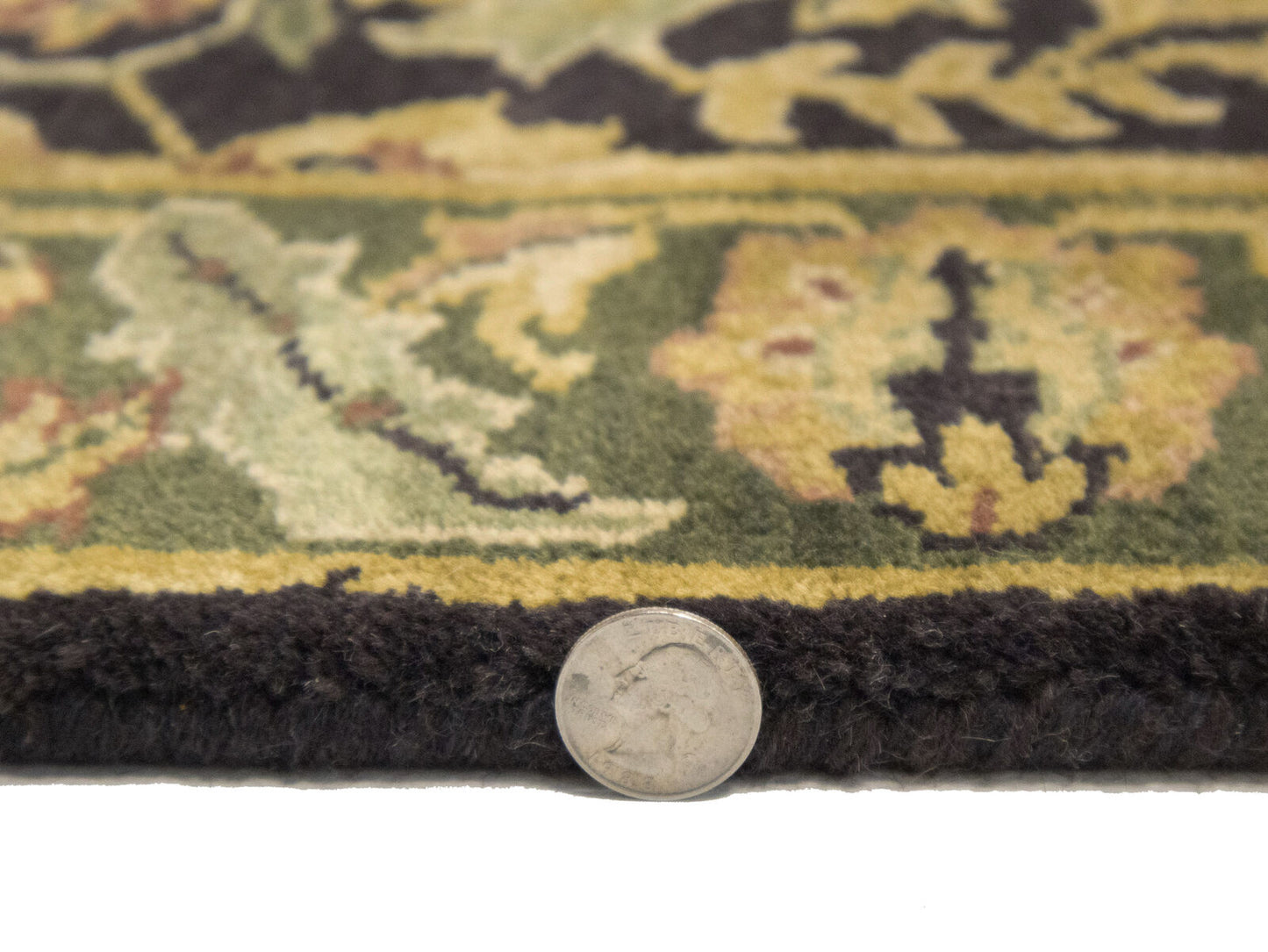 Hand-Knotted Agra Jaipur Floral Oriental Runner