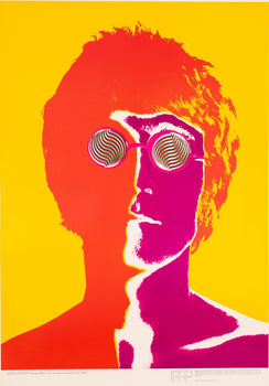 John Lennon By Richard Avedon Beatles Poster 1967 Original Printing On Linen