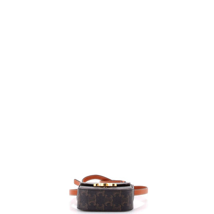 Celine Triomphe Shoulder Bag Triomphe Coated Canvas Mini