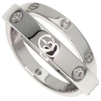 Cartier Ring Be Love Ring Diamond #47 K18 White