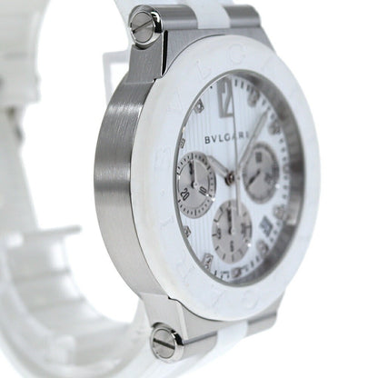 Bvlgari Diagono Chronograph Dg40Sch White Men'S Used Watch #61023