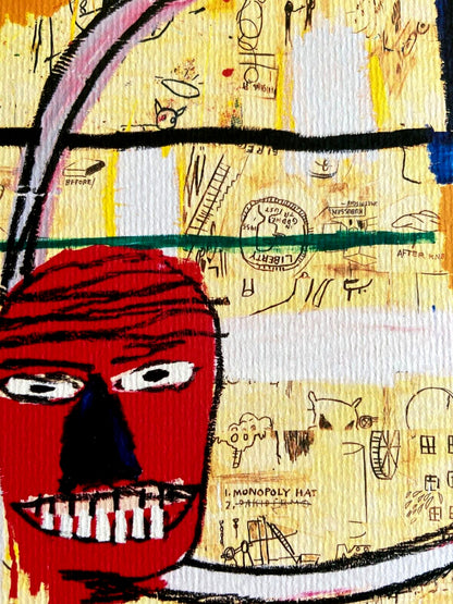 Jean-Michel Basquiat Lithograph Coa Signed Numbered By Hand