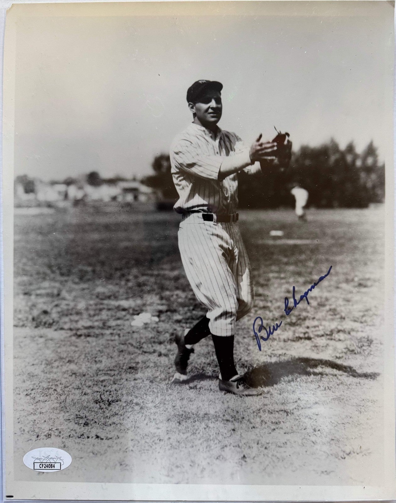 (JSA) Ben Chapman Autographed Yankees 8x10 Baseball Photo