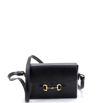 Gucci Horsebit 1955 Flap Crossbody Bag Leather Mini