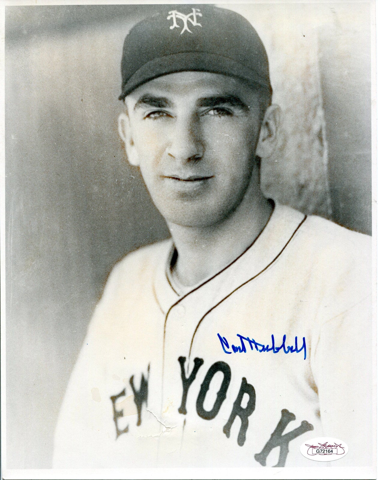 Carl Hubbell Autographed 8X10 Photo (Jsa)