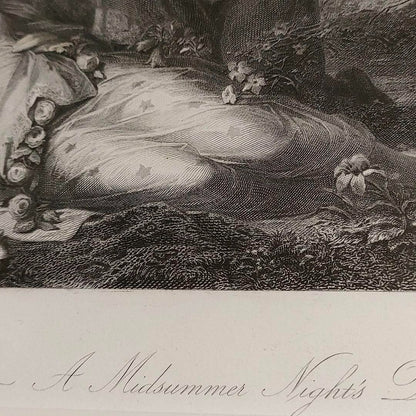 Antique Etching A Midsummer Nights Dream Oberon &