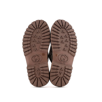 Gucci Men'S Slide Sandals Gg Coated Canvas