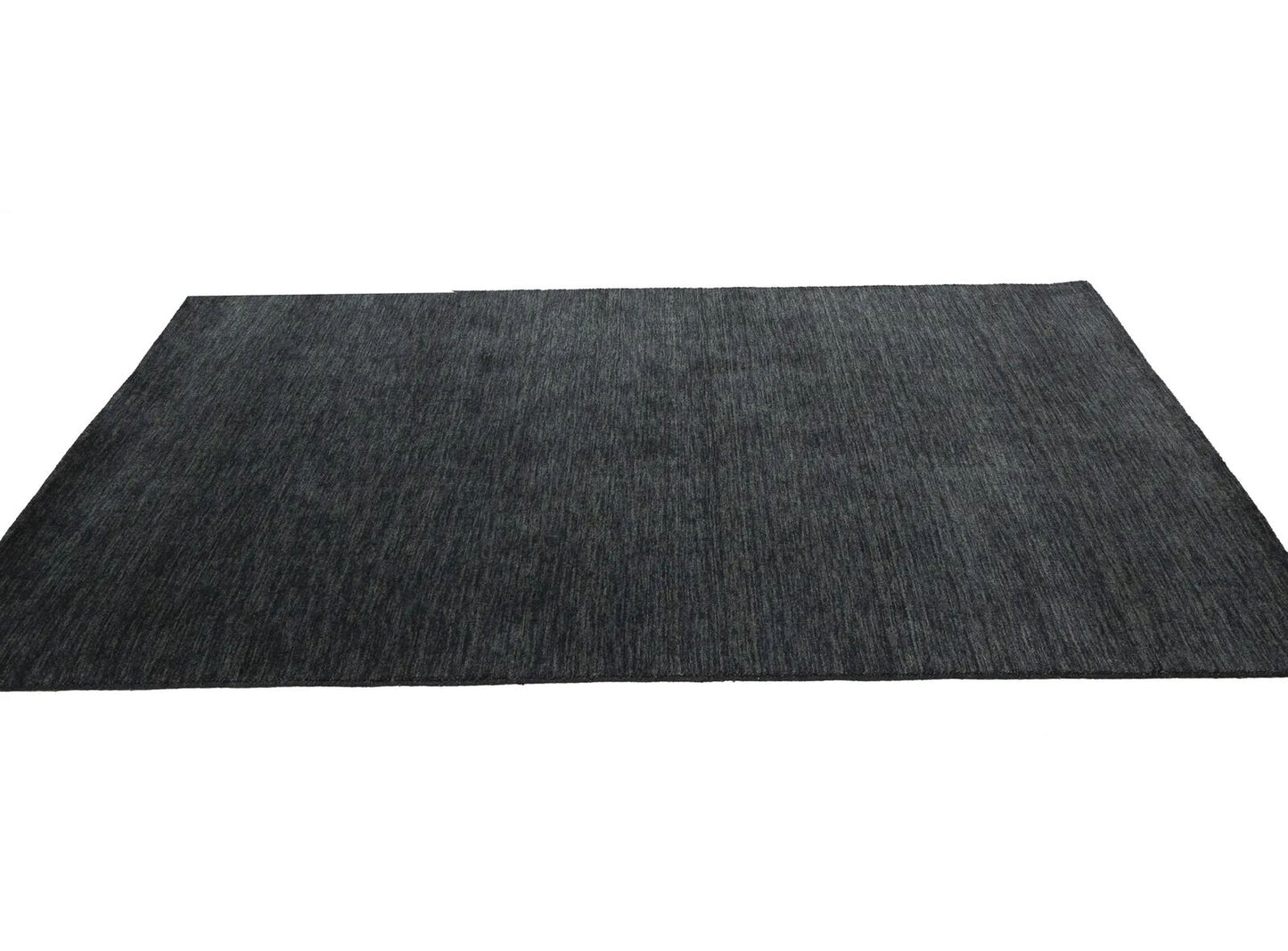 Charcoal Solid Hand-Loomed 5X8 Gabbeh Wool Rug