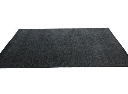 Charcoal Solid Hand-Loomed 5X8 Gabbeh Wool Rug