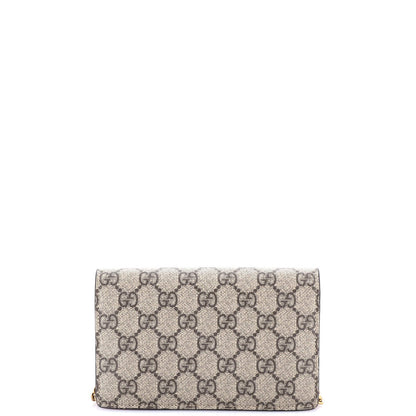 Gucci Cherries Wallet On Chain Gg Coated Canvas Mini