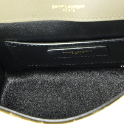 Saint Laurent Vicky Crossbody Bag Vertical Quilted Velvet Small