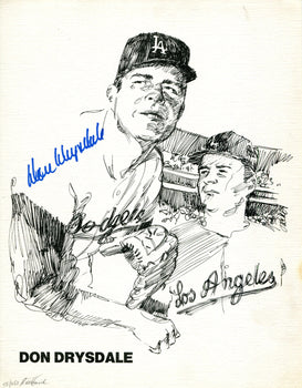 Don Drysdale Autographed 8X10 Limited Art