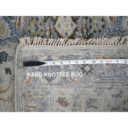 2'6"X19'9" Seraph Gray Oushak 100% Wool Hand Knotted Runner Oriental Rug
