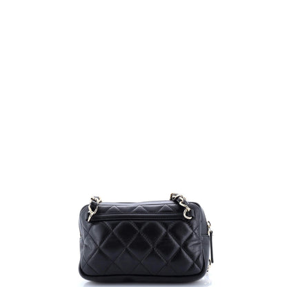 Chanel Cc Front Pocket Waist Bag Quilted Lambskin