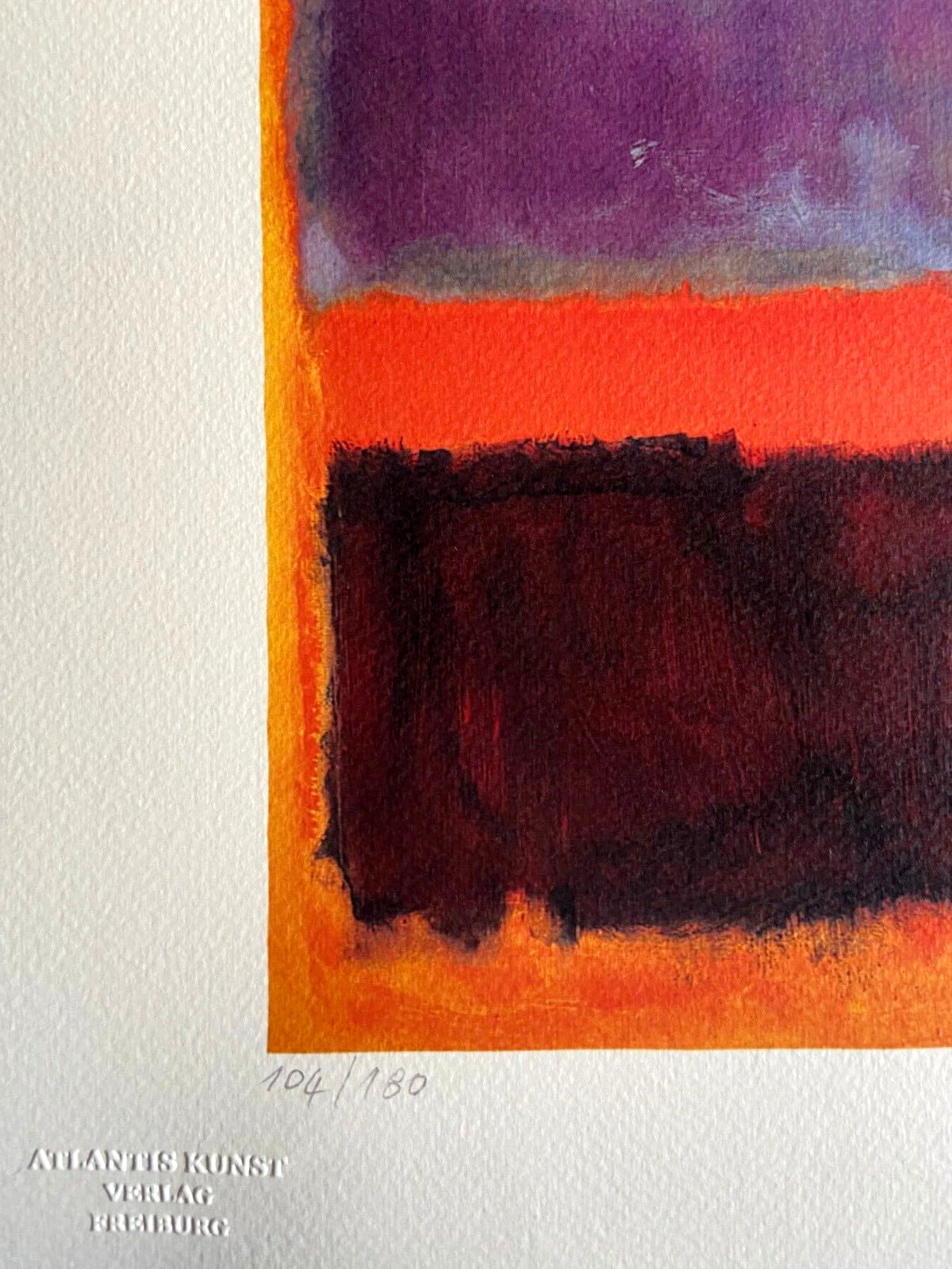 Mark Rothko Lithograph Coa Signed Op Numbered -Willem De Kooning