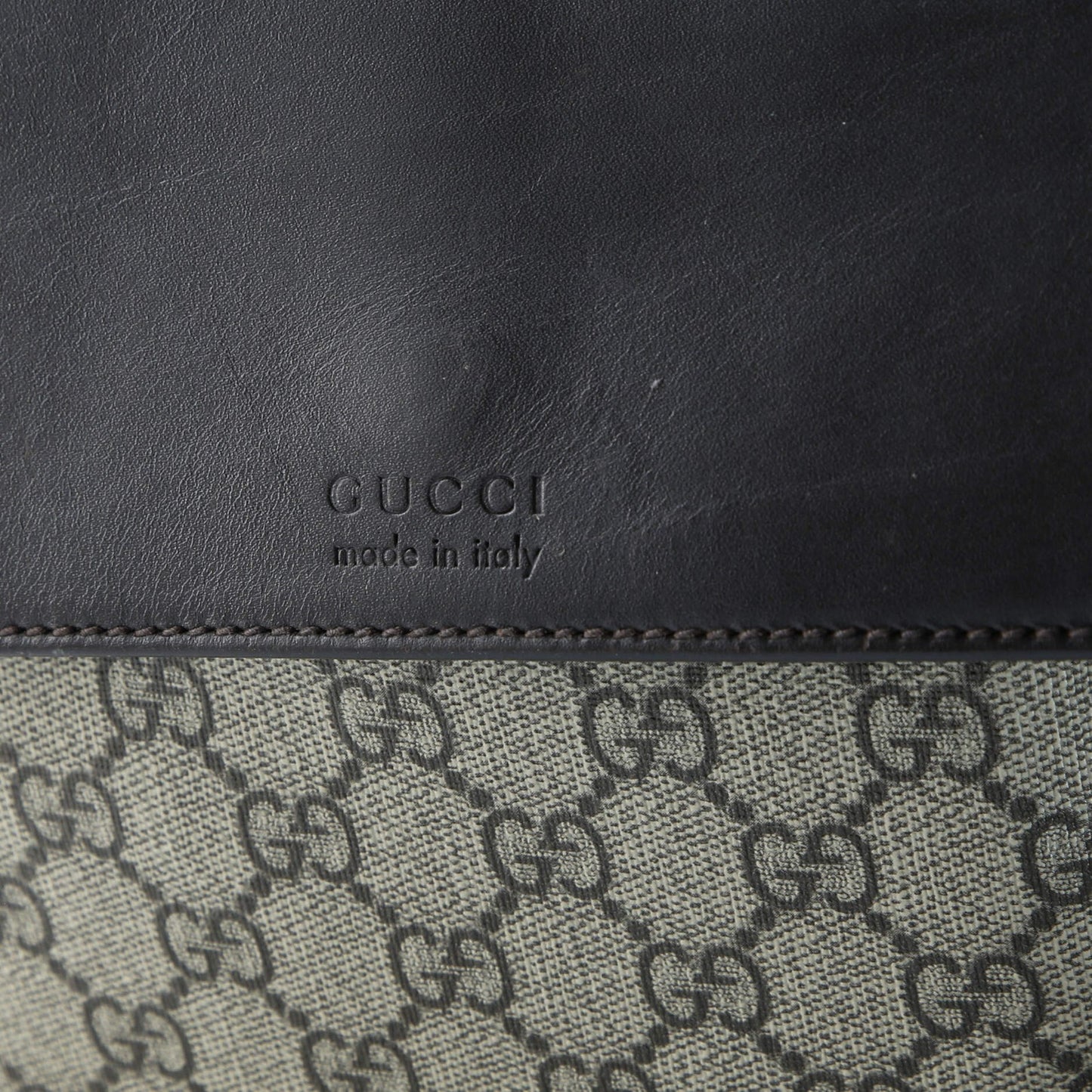 Gucci Flap Messenger Bag Gg Coated Canvas With Leather Medium