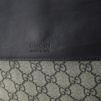 Gucci Flap Messenger Bag Gg Coated Canvas With Leather Medium