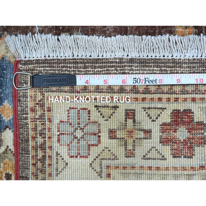 2'8"X17'4" Brown Hand Knotted Super Kazak Wool Xl Runner Oriental Rug