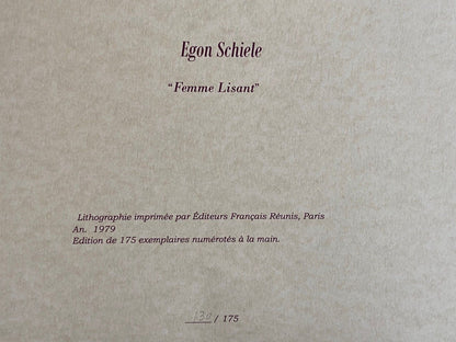 Egon Schiele Lithograph Coa Signed Op Certified Limited Numbered In Pencil