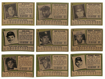1971 Topps Baseball Card Complete Set (1-752) Clemente Aaron Ryan Bench 196272