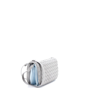 Bottega Veneta Puff Pouch Bag On Strap Intrecciato Leather