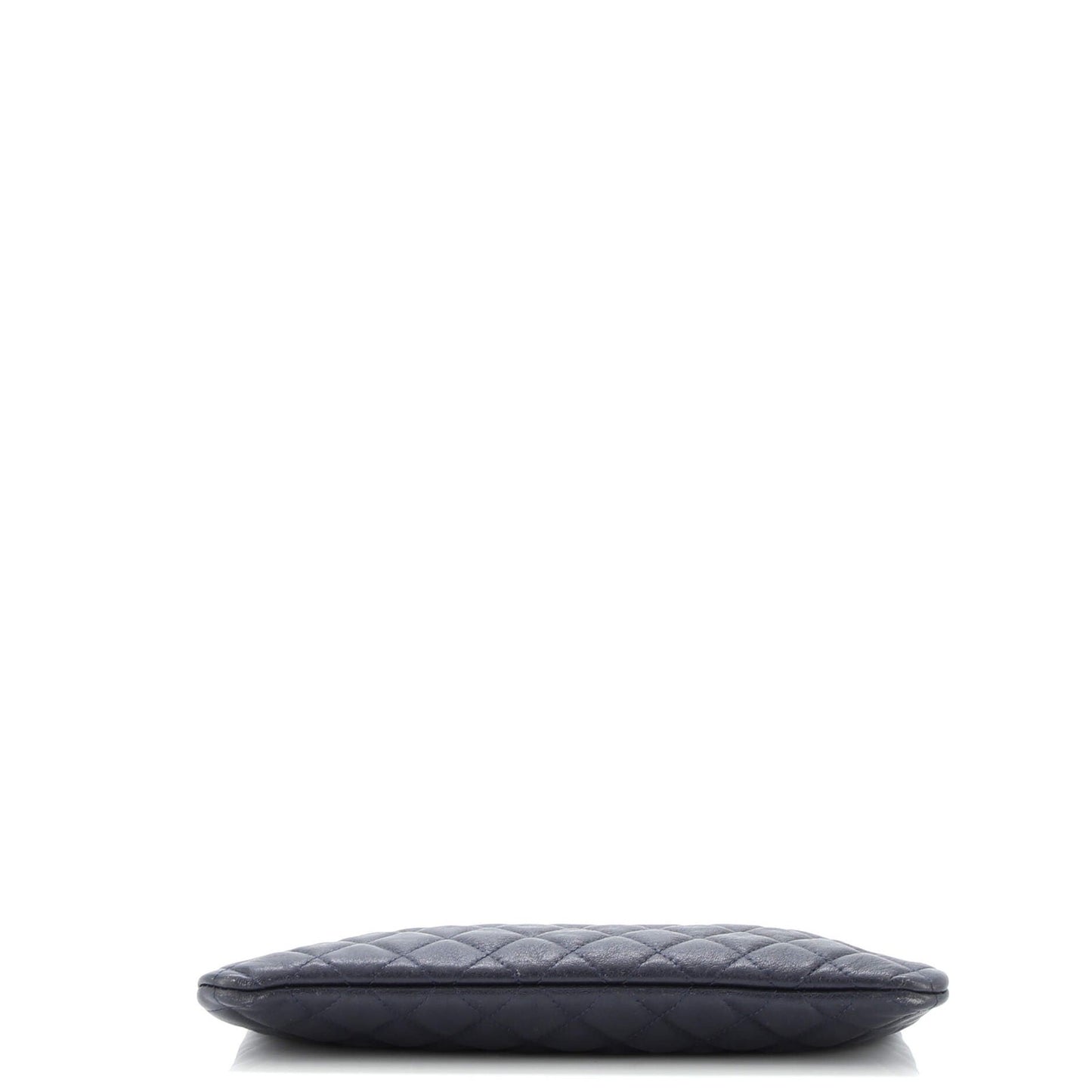 Chanel Mademoiselle Vintage O Case Clutch Quilted Sheepskin Medium