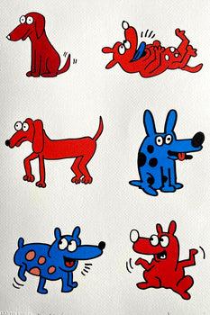 Keith Haring Lithograph Coa Signed Cachet Numbered