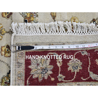 4'X6' Rajasthan Half Wool And Half Silk Thick And Plush Hand Knotted Rug