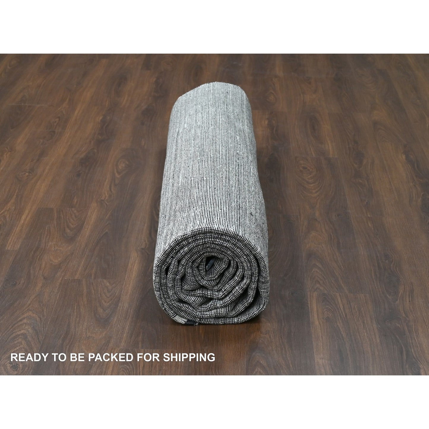 10'X14' Taupe Modern Textured Design Wool & Silk Hand Loomed Oriental Rug